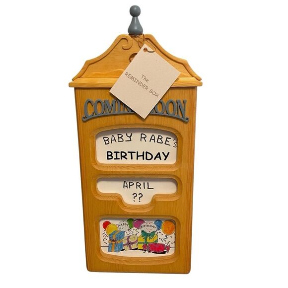 American Sawdust "The Reminder Box" Pine Display with Cards and Templet - Picture 1 of 5